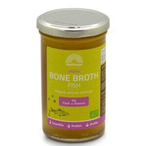 Рибен костен бульон, БИО - С бяло вино, лимонов сок, морска сол и зеленчуци, 240 ml, 12 дози