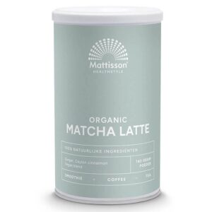 Лате с матча, джинджифил и цейлонска канела Био, 140 g прах