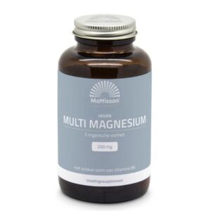 Мускулна, сърдечна и нервна система - Mулти Магнезий + Витамин В6 (веган формула), 180 таблетки