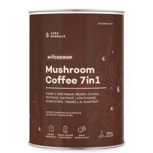 Разтворимо кафе с екстракти от гъби 7 в 1 – Енергия, концентрация и устойчивост на стрес, 250 g