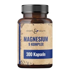 Магнезий 200 mg (комплекс от 9 форми) + B6 и Пантотенова киселина – За мускули, енергия и нервна система, 300 капсули