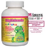 Мултивитамини и минерали за деца Big Friends®, 60 дъвчащи таблетки с вкус на плодове от джунглата